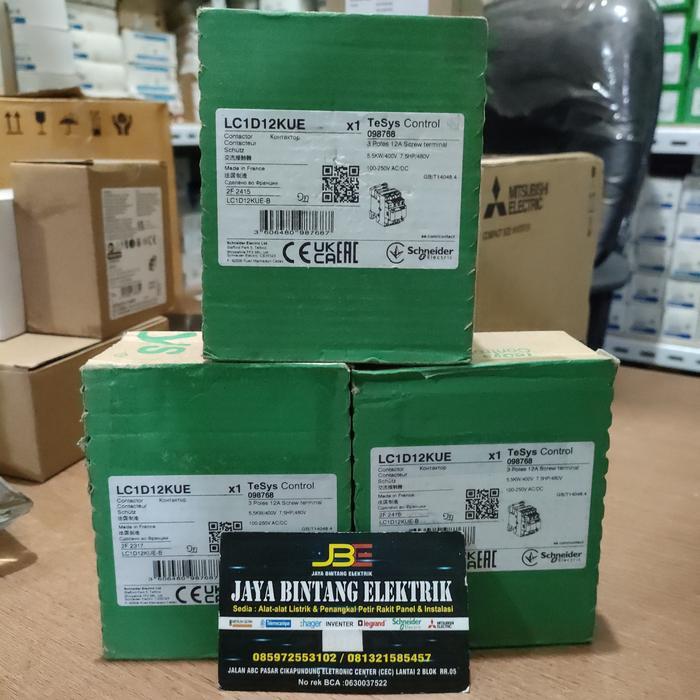 LC1D12KUE KONTAKTOR SNEIDER 100-250V AC/DC