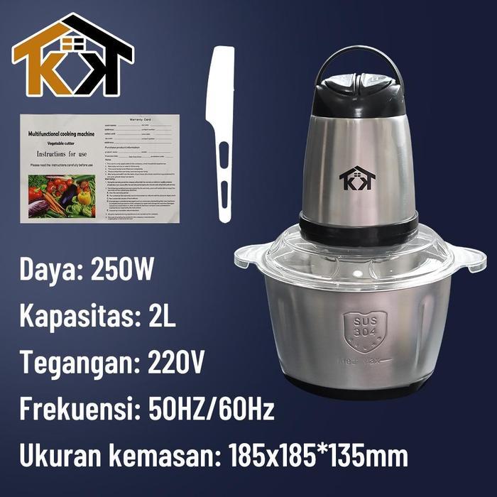 (Kk) Paket Murah Kitchenware  Wajan Bbq Datar 34 Cm Anti Lengket + Blender Chopper 2L Penggiling