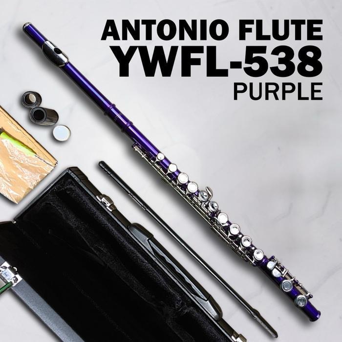 Alat Musik Tiup Flute Concert Flute Antonio 16 Hole YWFL-538 Purple