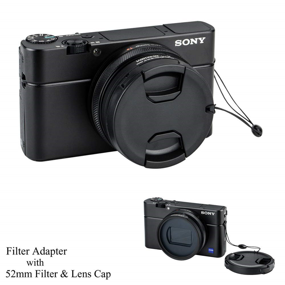 Variable ND Filter ND2-400 Neutral Density & Adapter Ring Lens Cap Keeper for Sony RX100 Mark VII VI