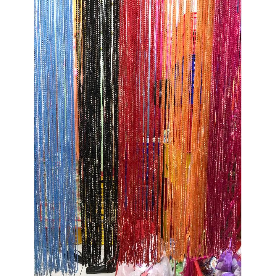 tirai gliter gepeng polos