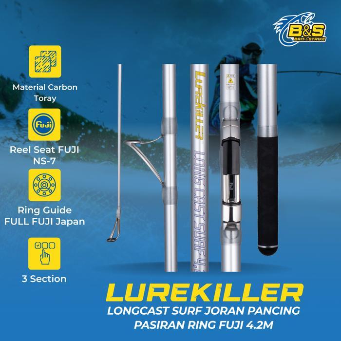 Joran Pancing FUJI japan Lurekiller LongCast Surf 4.5M CW 100-250G realseat Fuji dan DPS JP026 Best