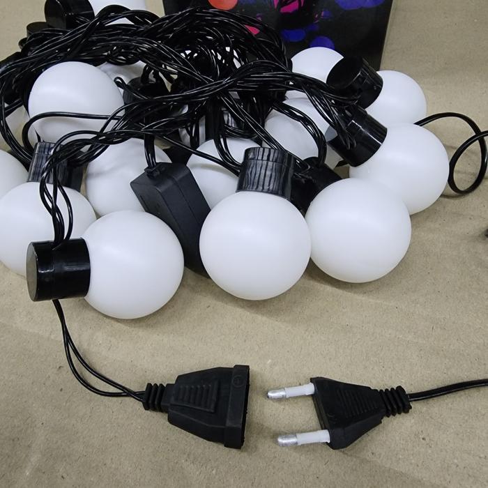 Lampu Natal Bulat Hiasan Lampu Renteng Cafe Dekor Hiasan Pohon Natal