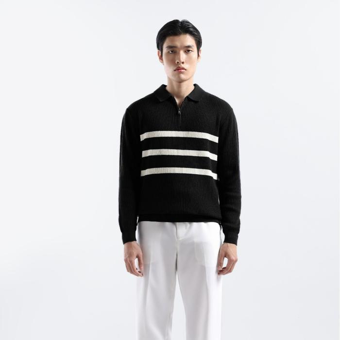 Heymale Elvore Polo Long Sleeve Baju Polo Pria Lengan Panjang