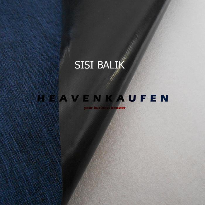 TERLENGKAP Kain Tas Polyester 300D Warna Biru Navy Motif Salur Toscano Coating PVC Harga Per Meter