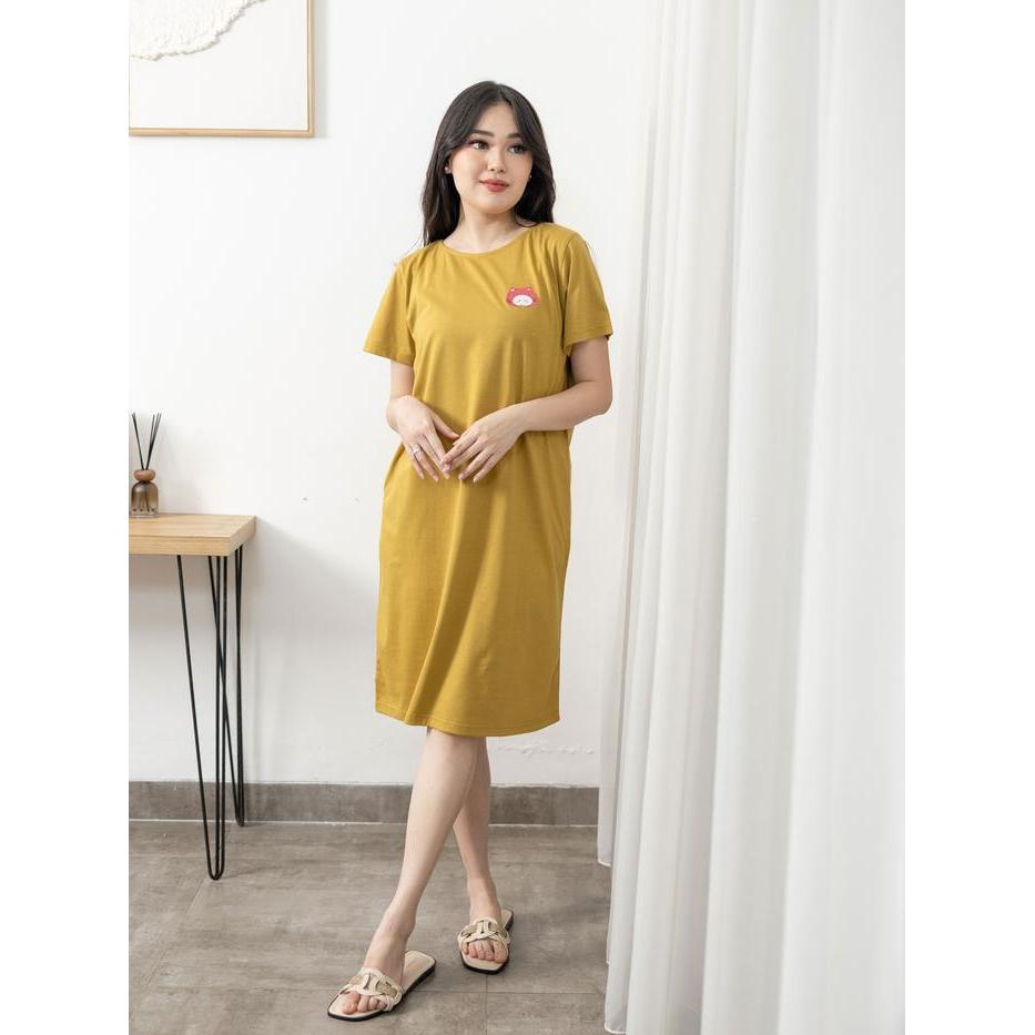 u5u1- Forever Sweet Home Dress Eve Series Daster Wanita Dress Panjang Simple Piyama Tidur