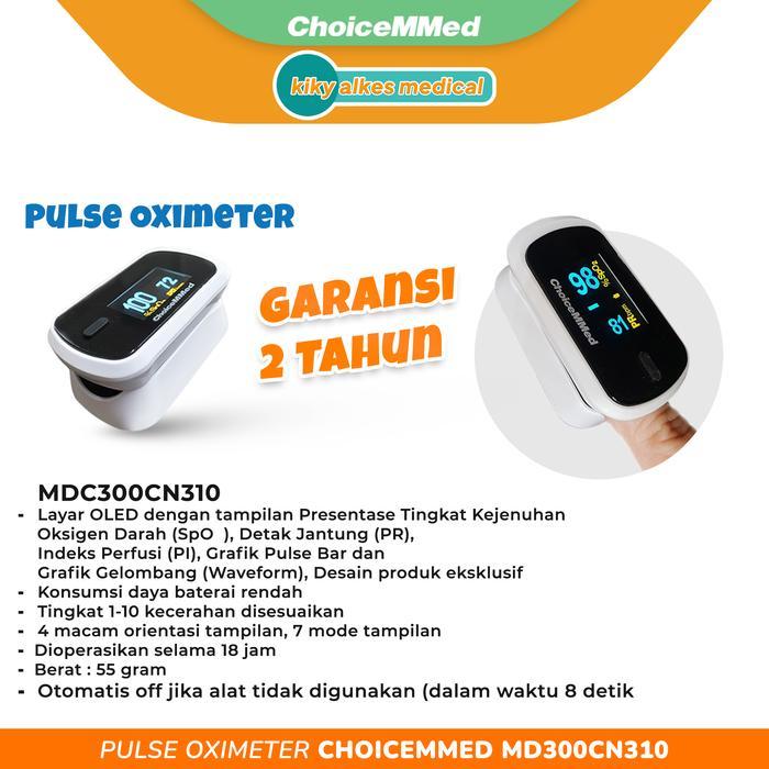 oksimeter pengukur oksigen choicemmed md300cn310 alat saturasi oksigen