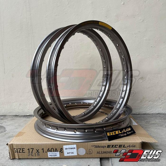 Velg Tk Takasago Excel Asia Ring 17 140 160 185 Titanium & Black