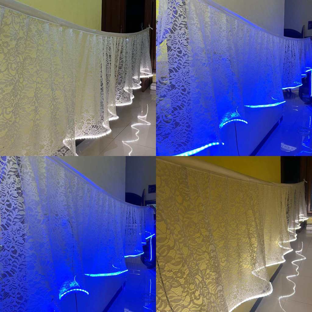 DEKORASI PELAMINAN KEKINIAN (KAIN BROKAT)