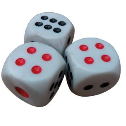 Sale 90% Dadu Ukuran Besar Mainan Monopoli Ular Tangga Ludo Dice Putih Bening 18Mm 25Mm