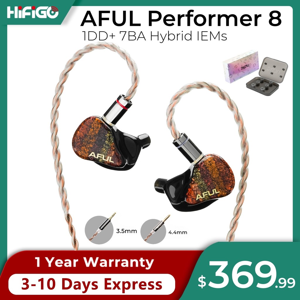 AFUL Performer 8/Performer8 Hybrid Drivers Wired Earphones 1DD+ 7BA