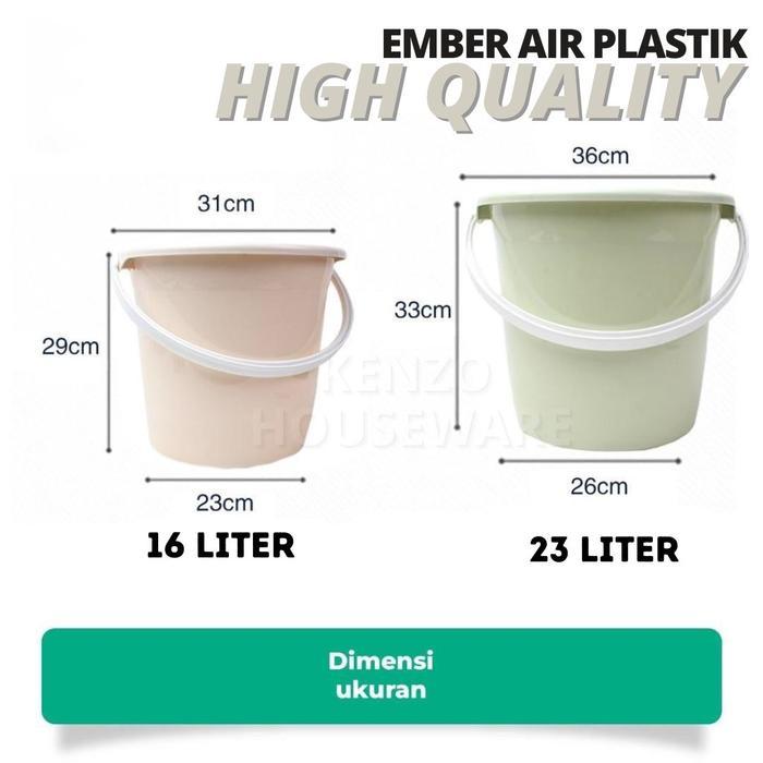 Ember Air 16 Liter Redhouse Ember Plastik Tanpa Tutup Warna Pastel Ember Mandi Original