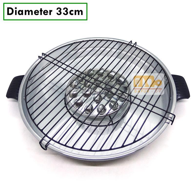Maspion Panggangan Fancy Grill 33 cm - Silver | Panggangan Sosis Serbaguna