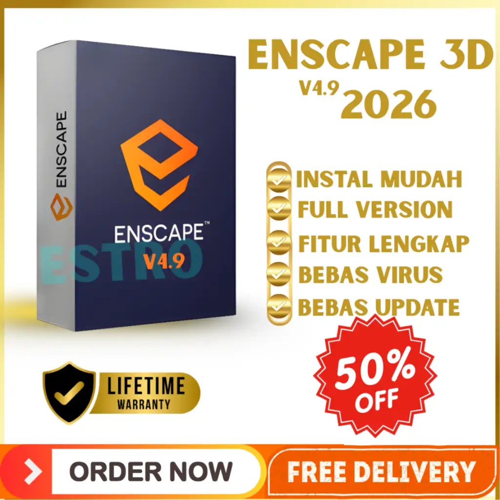 Enscape 4.12 atau Enscape 3D Lisensi Permanen OS WIN Termasuk Asset Library ONLINE