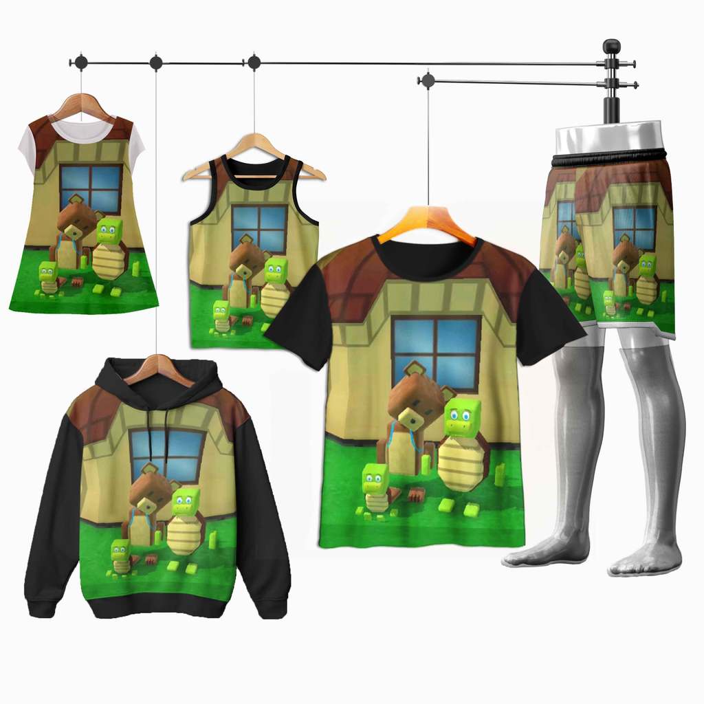 baju Super Bear Adventure SuperBA-1 Beruang Sultan 3D Kaos Celana Dress Jaket Lekbong Anak dan Dewas