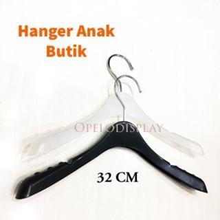 GANTUNGAN BAJU ANAK DISTRO HITAM PLASTIK / HANGER ANAK PREMILUX PLASTIK