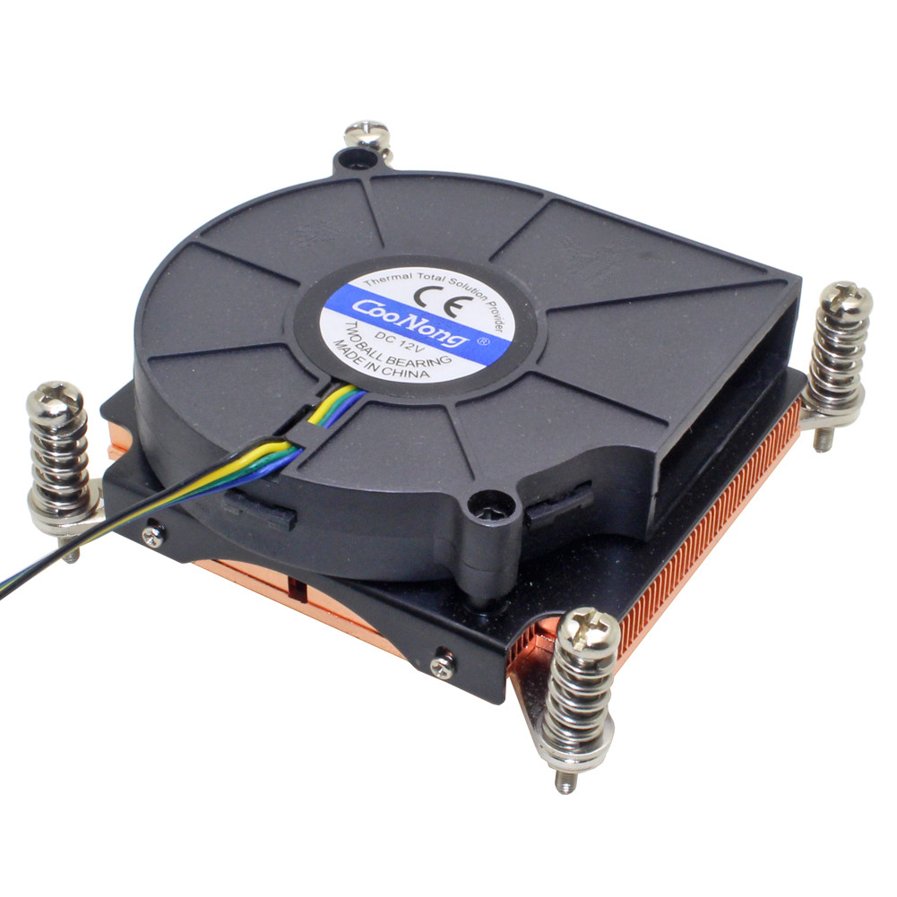 1U Server Cpu Cooler Cooling Fan Copper Heatsink For Intel Xeon Lga 1366 1356 Industrial Workstation