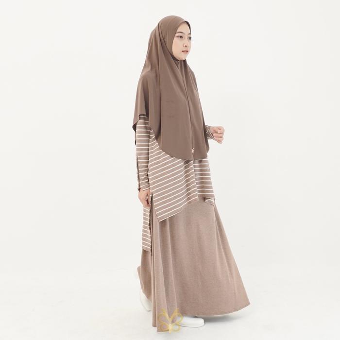 olfc- Khalisa Stripe One Set Rok Dan Tunik By Yoora Sarah