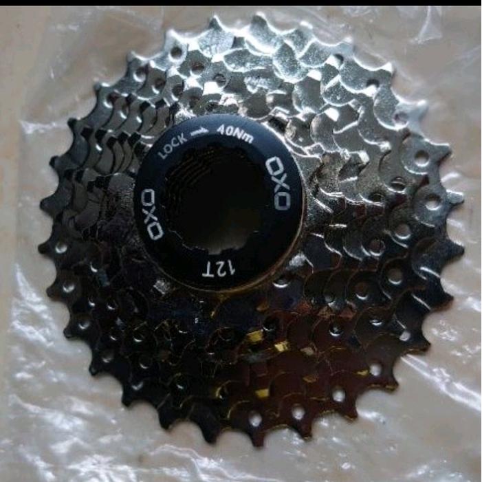 Sprocket Freewheel Gear Slup Cassete Sepeda 7 Speed Oxo Warna Silver Chrome