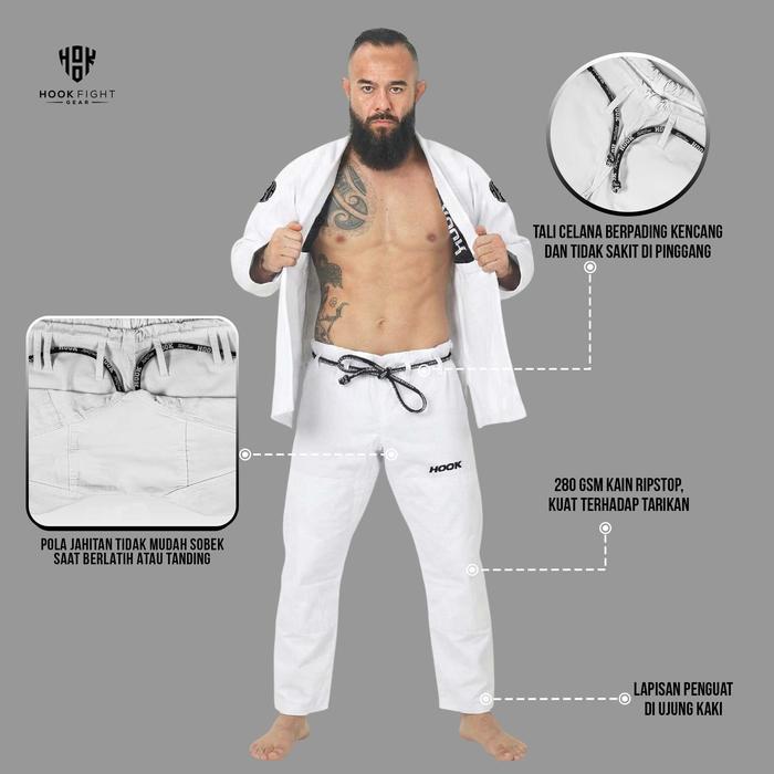 Bjj Gi Hook Baju Jiujitsu Seragam Jujitsu Gh011