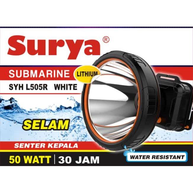 SENTER KEPALA SELAM / SENTER SELAM MERK SURYA 50 WATT SYH 505R SUPER