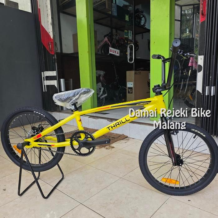 Sepeda BMX Race 20" Thrill Fiery MD discbrake size Pro - Pro XL - Yellow, Pro XL