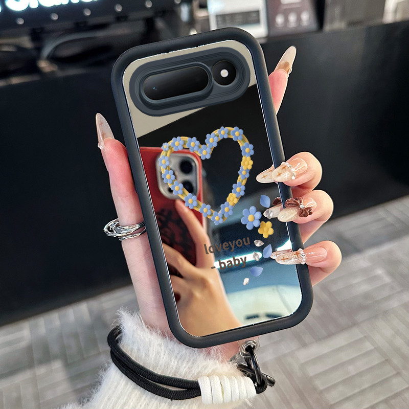 Casing Hp untuk Tecno Spark 50 Case Casing HP Softcase silikon Cermin tali pengikat jatuh karangan b