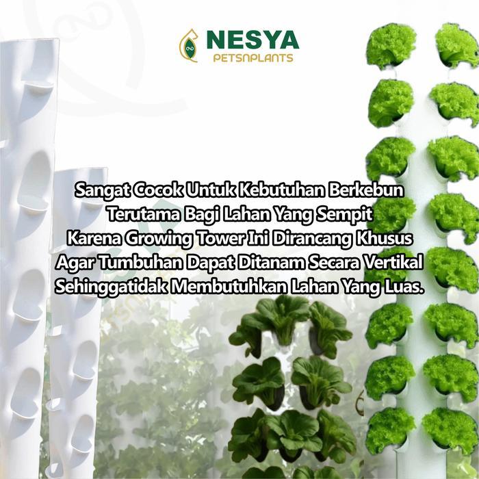 Growing Tower Pot Tower Vertikultur Vertikal Garden Paralon 1 Meter 6 inchi - Vertikal Garden