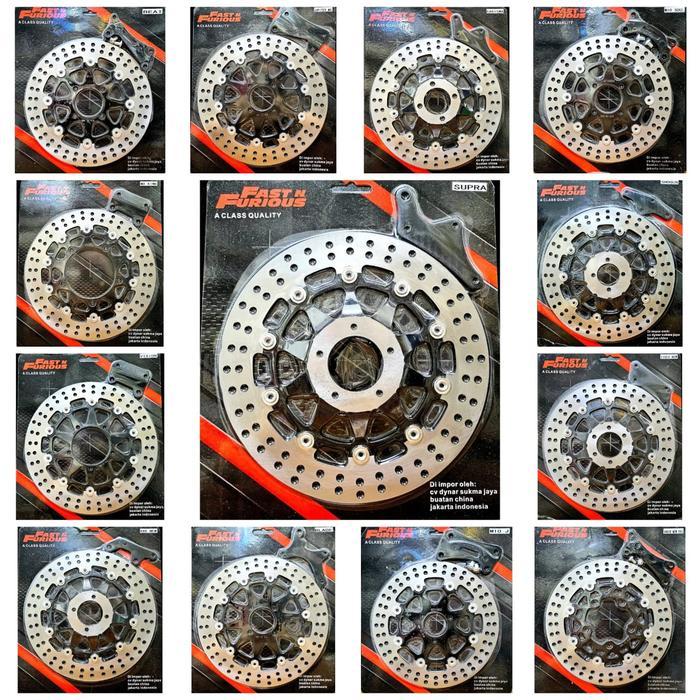 Piringan cakram lebar disc brake jumbo depan 300mm 260mm plus breket fast n furious