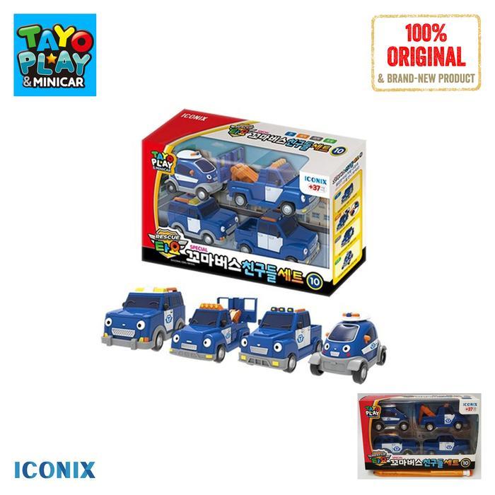 Tayo The Little Bus Play Minicar Bus Set 10th, Rescue Team Police