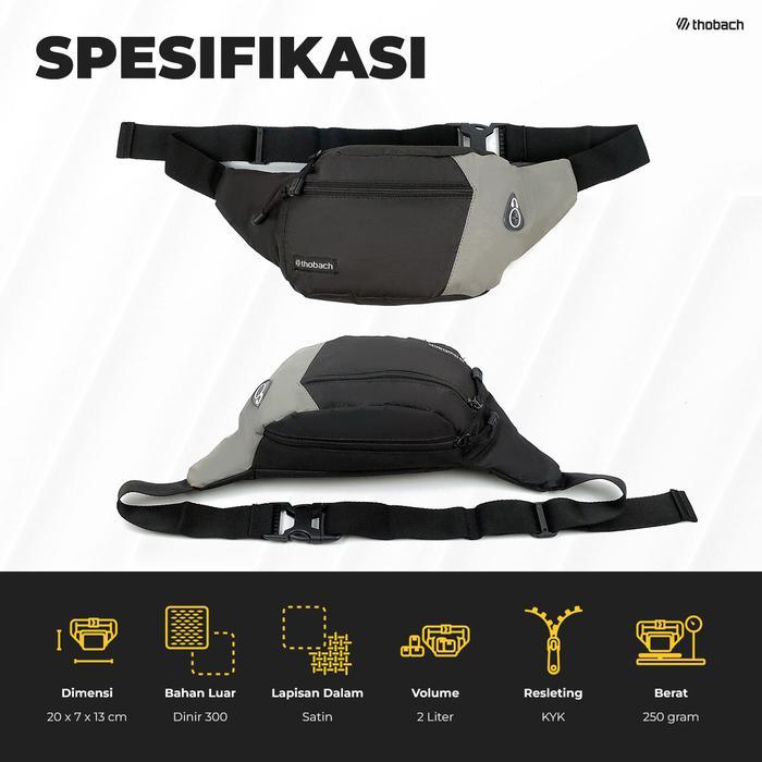 TAS WAISTBAG Pria Wanita Dinier PIERO THOBACH- Original