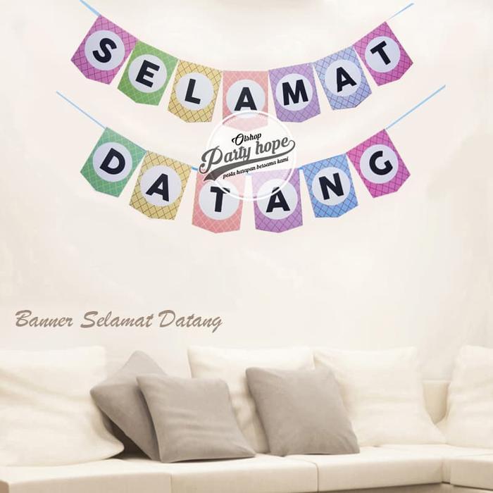 Banner selamat datang / Bunting Flag selamat datang / Banner ucapan