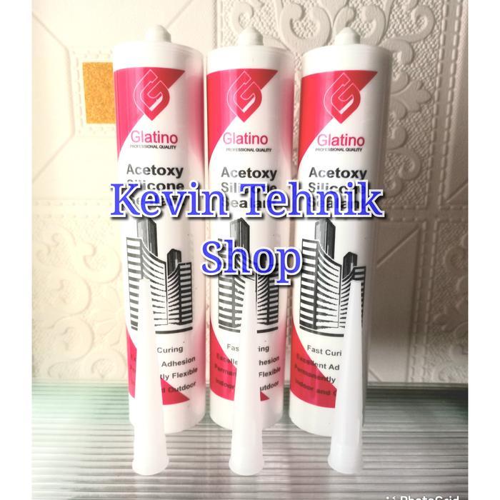 Silicone Sealant Lem Kaca, Sealant Botol Bening, Hitam, Coklat, Putih