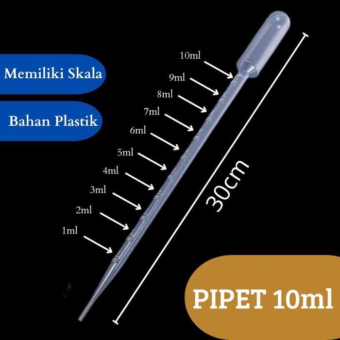 100PC Pipet Tes Laboratorium Pipet Parfum Pipet Tetes Plastik Pipet Obat Ukuran 10ML