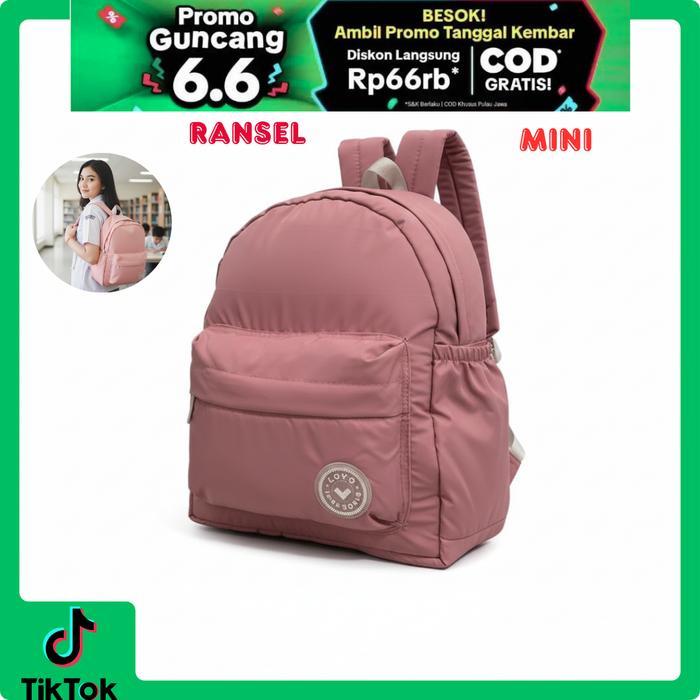 Lovo.id - Tas Ransel Mini Colour Pop Backpack Water reppelent - Tas Fahion Korea Stylish Zeeva