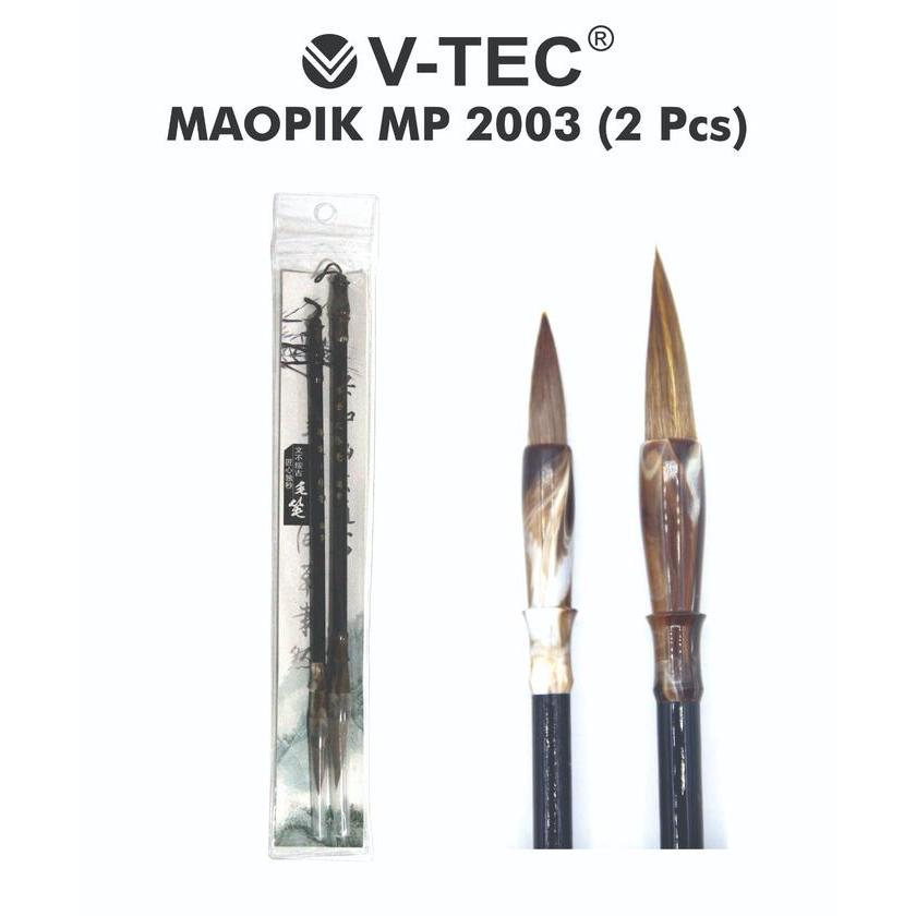 V-TEC Kuas Kaligrafi Set - Maopik Calligraphy Brush - Kuas Lukis Mopit Bambu Maobit Lancip Arab