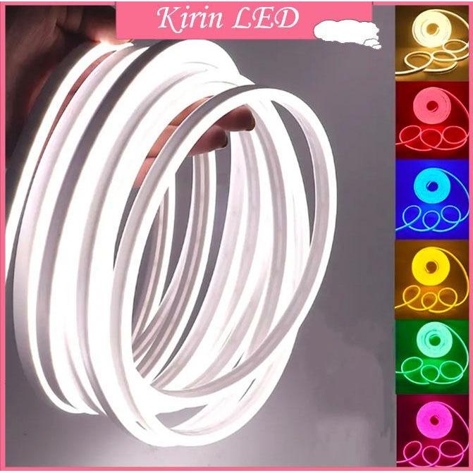 Lampu Neon Flex 220v 1-15M soket Led Selang Fleksibel 220v Warna Neon Box Outdoor wateproof