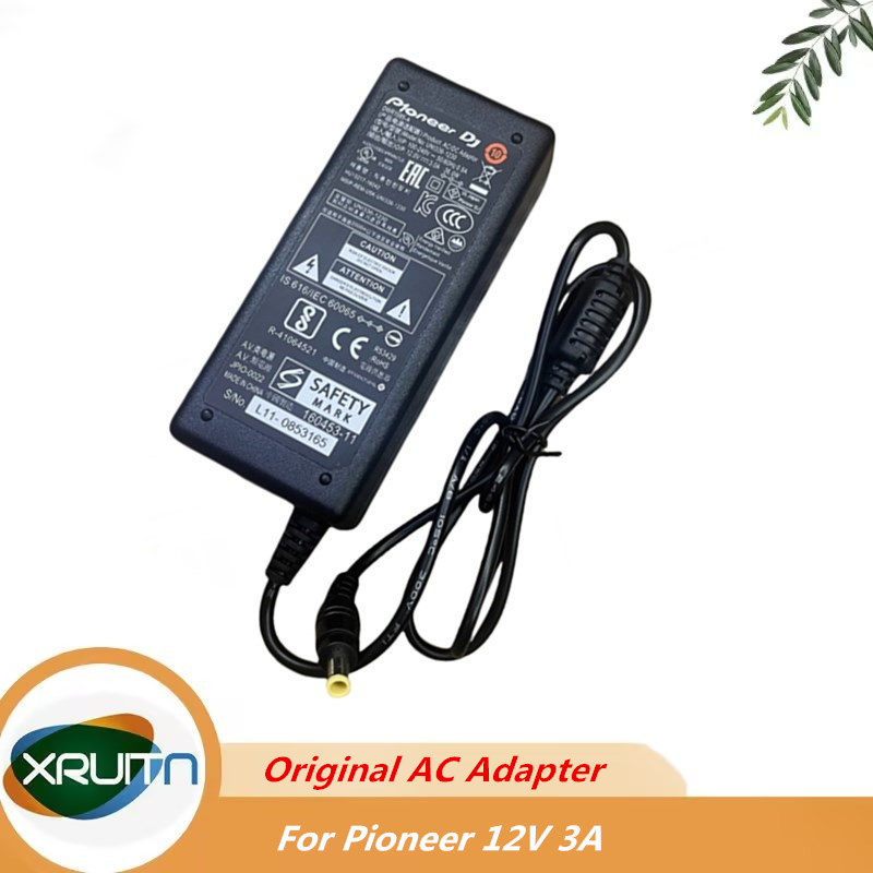 Original 12V 3A Adapter For Pioneer DJ Serato DDJ-1000 DDJ1000 SRT DDJ-1000SRT-W 4-Channel Club