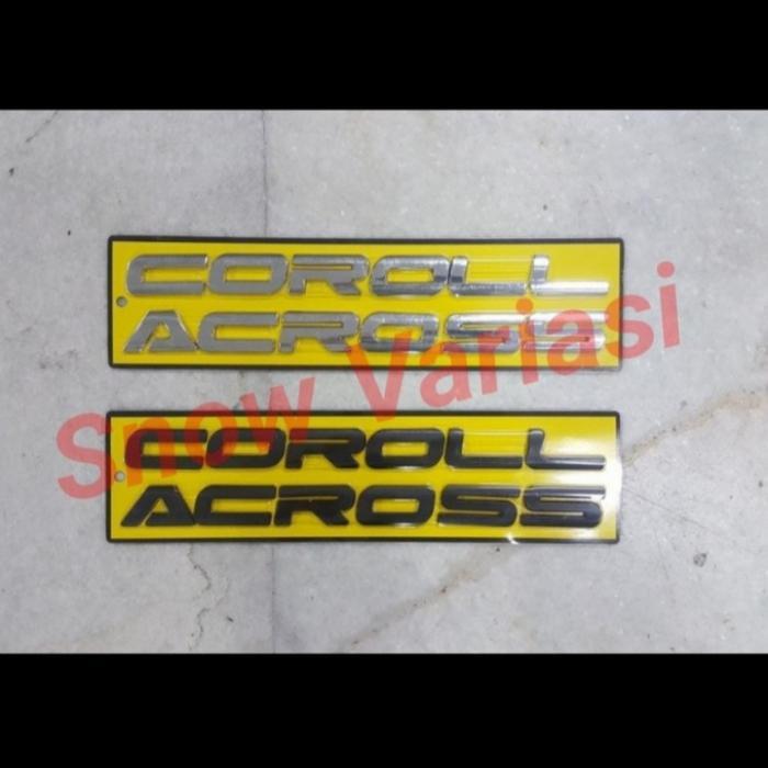 Emblem Corolla Cross Emblem Kap Mesin Corolla Cross Hitam Chrome