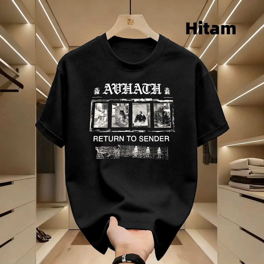 AVHATH RETURN TO SENDER 1 New 210g short-sleeve T-shirt Men's Unisex T-shirt cotton  Korean style CO