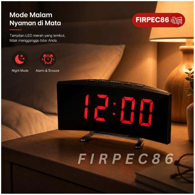 Ikea House - Jam Meja Digital Led Weker / Digital Alarm Clock Mirror