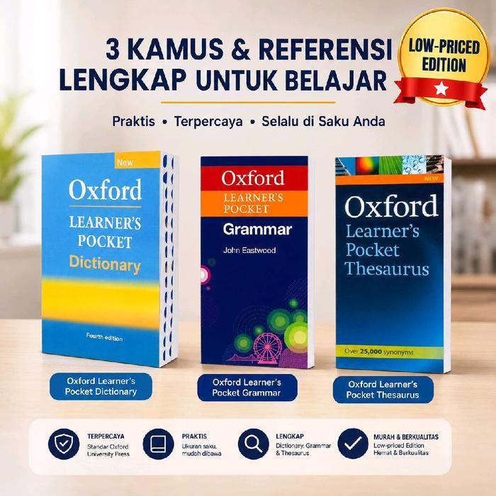 Paket Kamus Oxford Pocket Dictionary Grammar Thesaurus Edisi Keempat untuk Pembelajar