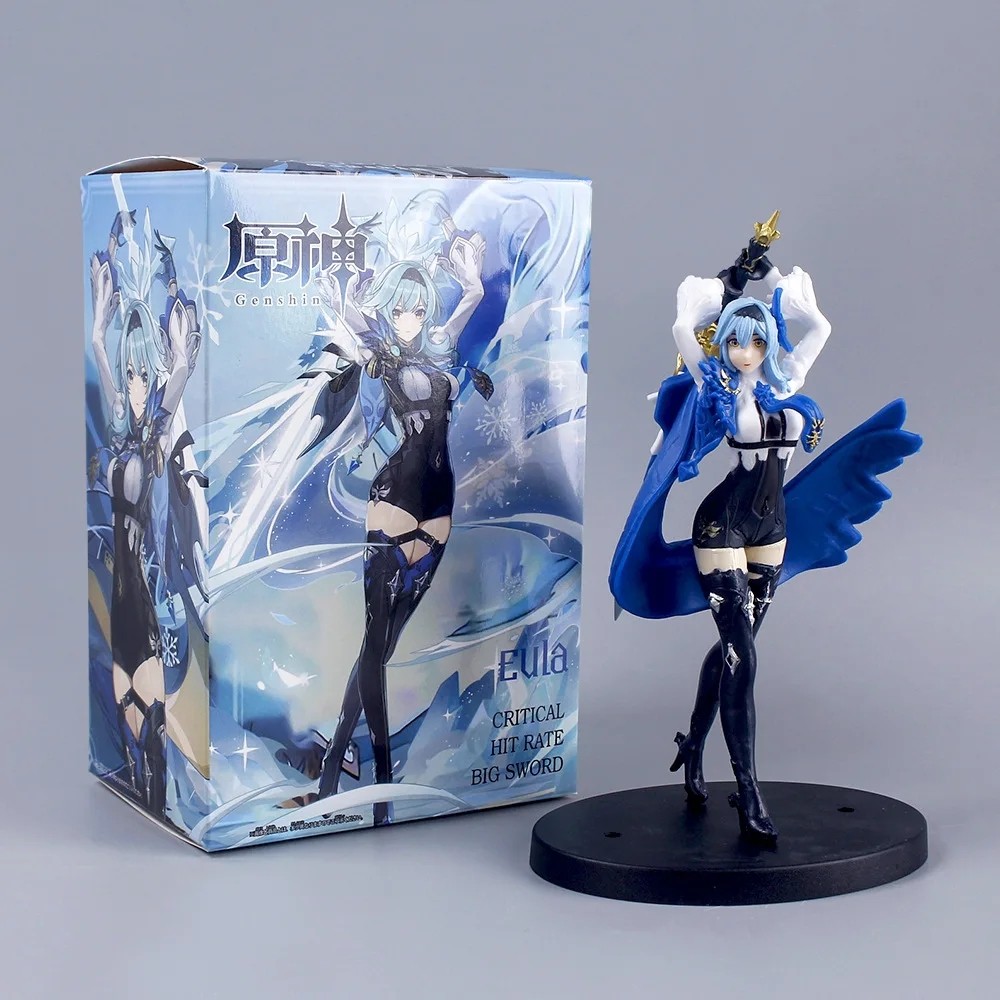18cm Eula Figure Genshin Impact PVC Action Figure Anime Cute Girl Klee Paimon Eula Figurine Hu Tao