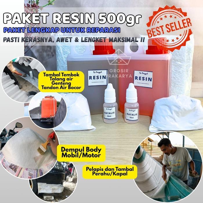 Premium Resin Paket 500Gr Bening Merah Komplit Lebih Hemat Jual Paketan Resin Katalis Kerajinan