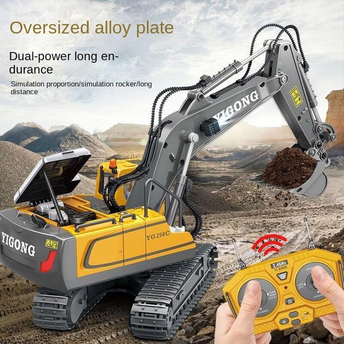 Miniso - 2.4Ghz Remote Control Excavator /Yigong 11Channel 120 Remote Control Beko Truk Penggali/Rc