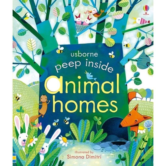 Usborne Peep Inside Animal homes / Buku edukasi anak tentang animal homes