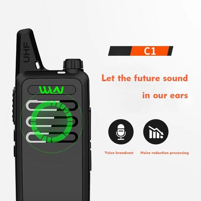 READY STOCK COD HT WLN KD C1 8PCS ORIGINAL WALKIETALKIE WLN UHF HT WLAN GENGGAM JARAK JAUH ANTI