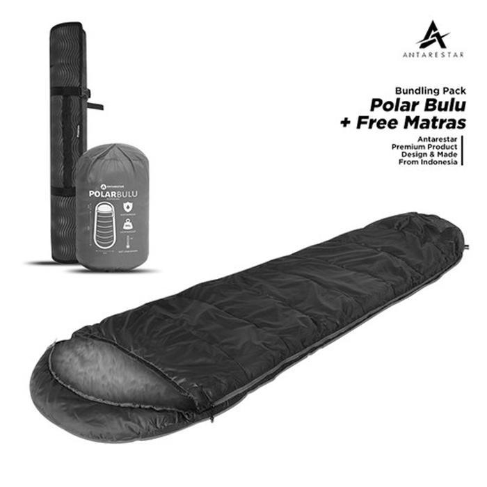 READY Paket Bundling Polar Bulu Plus Matras Tidur Camping Bag Tikar SBP-MTL