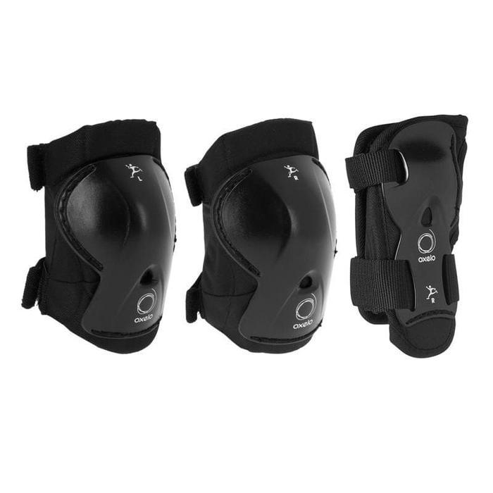 Promo Oxelo Dekker Sepatu Roda Anak Play Inline Skates Set 3 Protector Lutut Siku Lengan Pergelangan