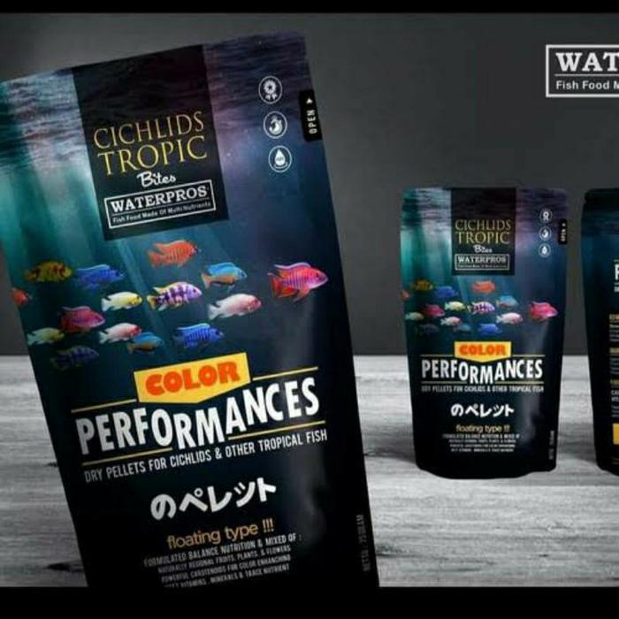 Pelet Ikan Tropic Cichlid Waterpros Pump Color Performance 185 Gram
